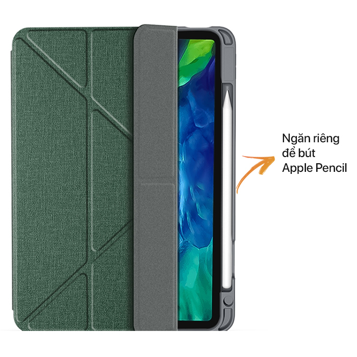 Bao Da iPad Gen 10 10.9 2022 Hiệu Mutural Leather Case Gập Chữ Y Chính Hãng dạng vải, gập kiểu tam giác dễ sử dụng, chống sốc tốt